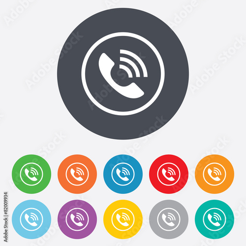 Phone sign icon. Call support symbol.