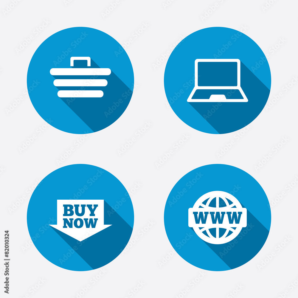 Online shopping icons. Notebook pc, cart, buy. Online shopping icons. Notebook pc, cart, buy.