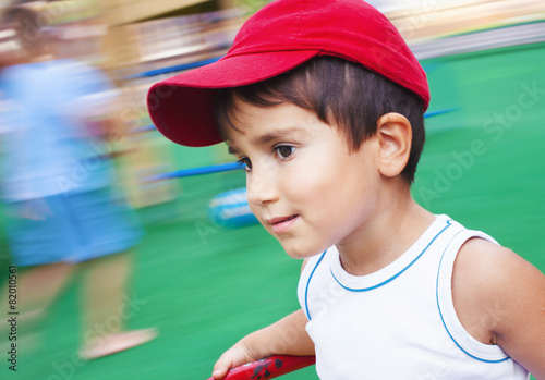 boy playing on the playground