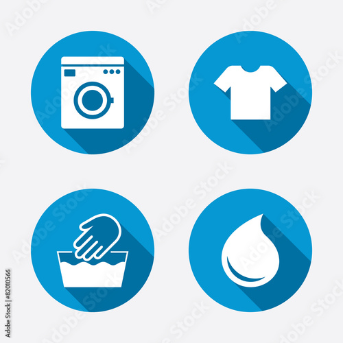 Wash icon. Not machine washable symbol.