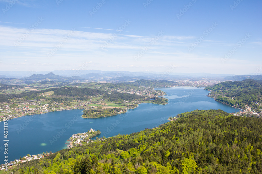 View From Observation Tower Pyramidenkogel To Lake Woerth