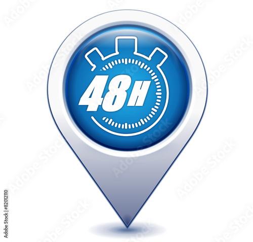 livraison 48 heures sur marqueur géolocalisation bleu