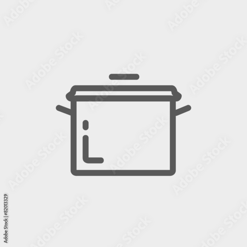 Casserole thin line icon
