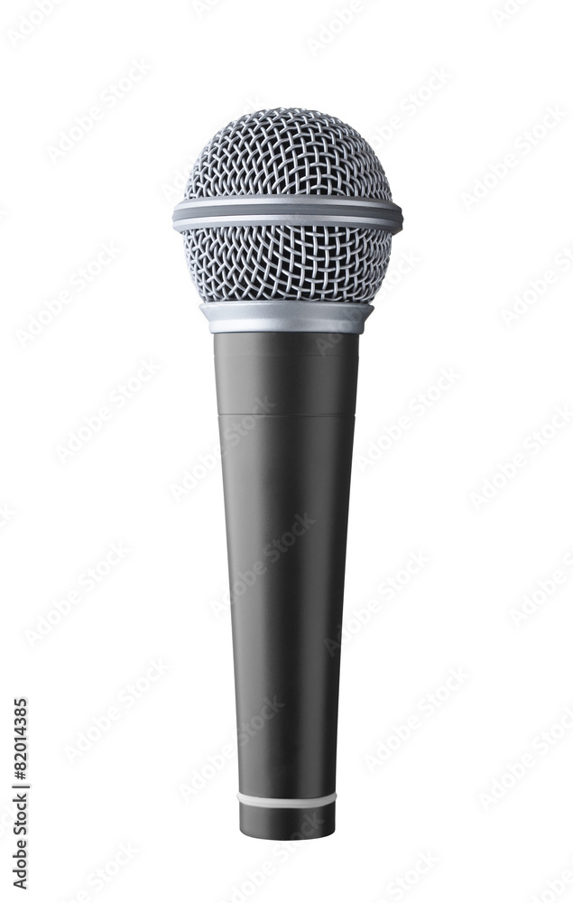 Naklejka premium mikrofon na białym tle