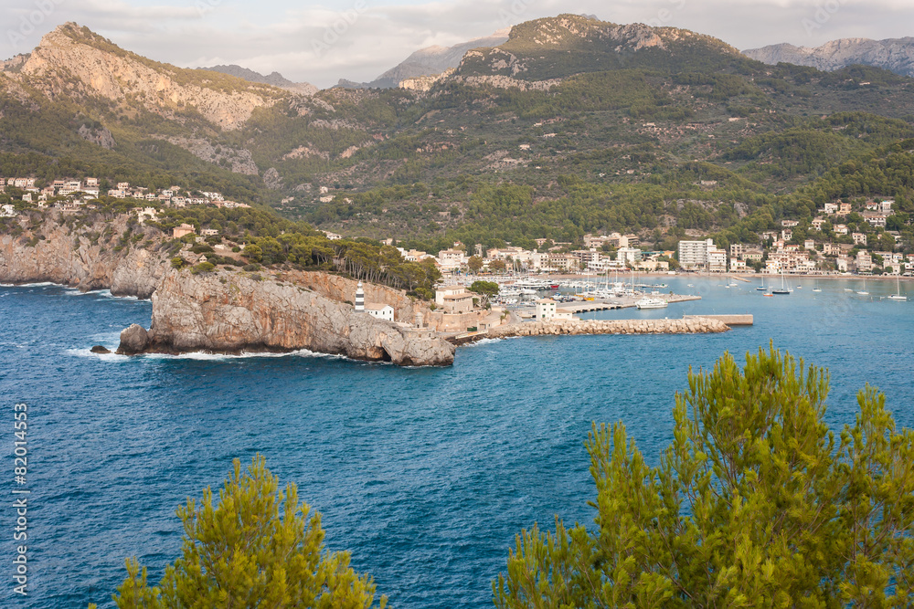 aerial view Port de Soller - Mallorca