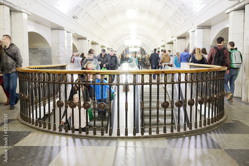 Sokolnicheskaya line - the first line of the Moscow metro. photo