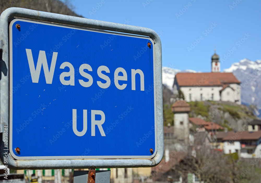 Obraz premium Wassen UR, Schweiz