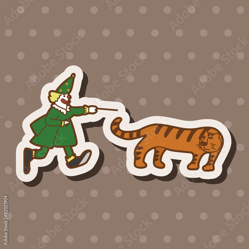 circus tamer theme elements vector,eps