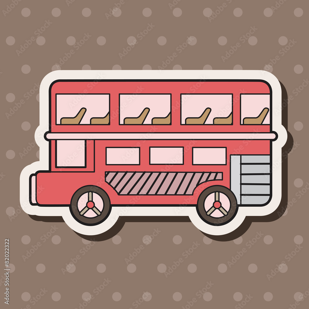 Double-decker bus theme elements vector,eps Double-decker bus theme elements vector,eps