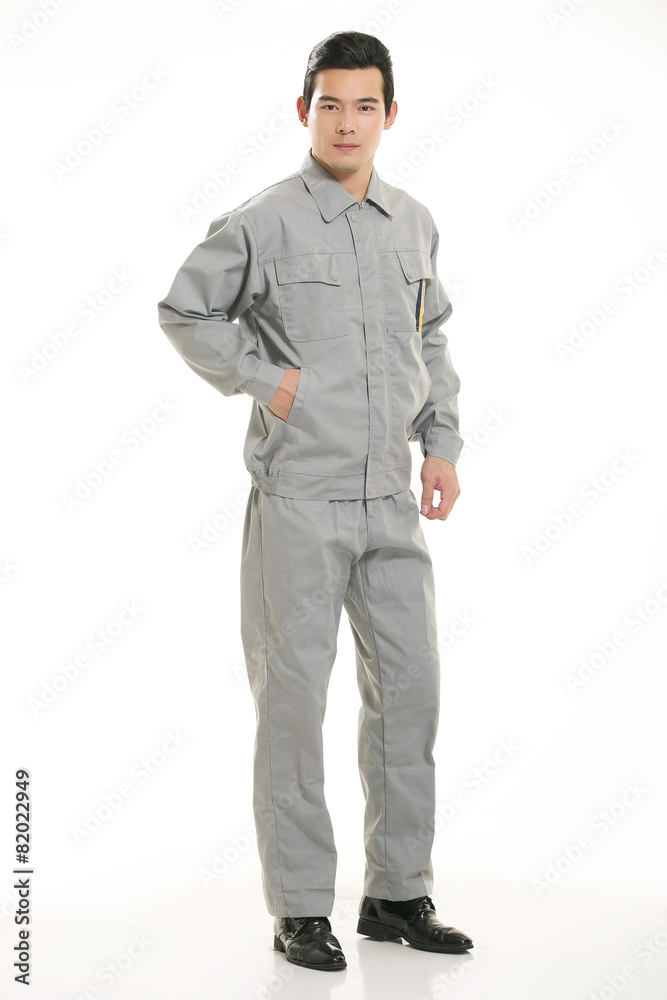 The young engineer various occupation clothing standing in front The young engineer various occupation clothing standing in front