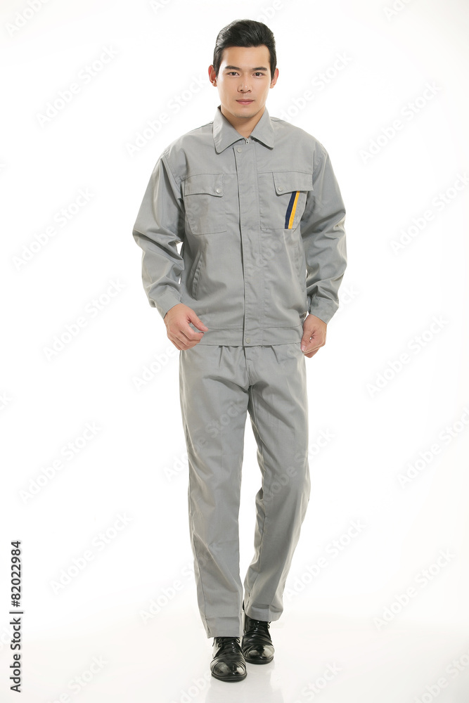 The young engineer various occupation clothing standing in front The young engineer various occupation clothing standing in front