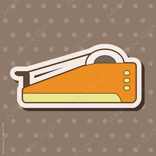 stationary tape dispenser theme elements vector,eps