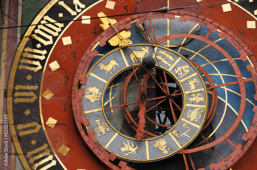 Beautiful detail of Clock Tower in Bern, Switzerland