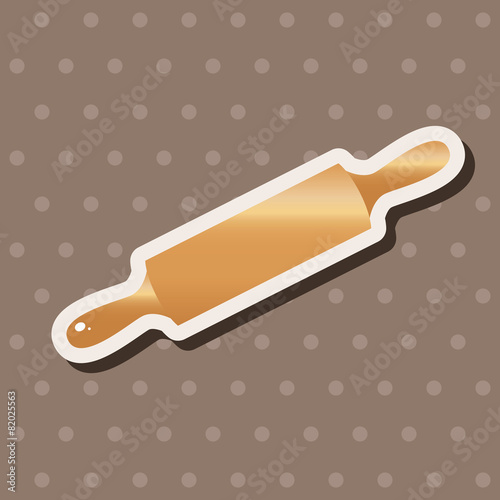 kitchenware rolling pin theme elements vector,eps