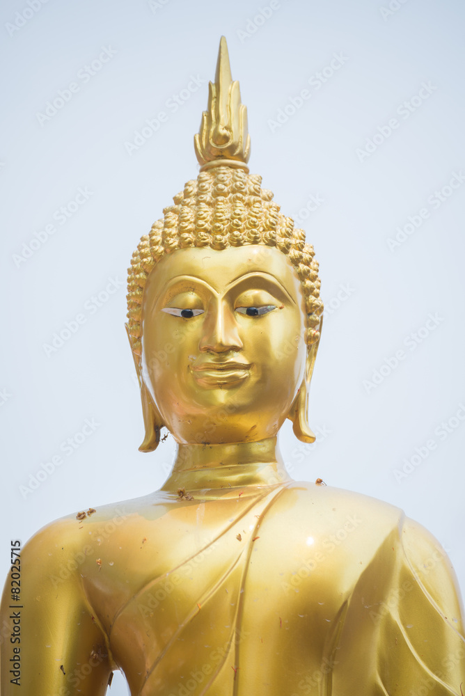 headshot Buddha statue in wat thailand