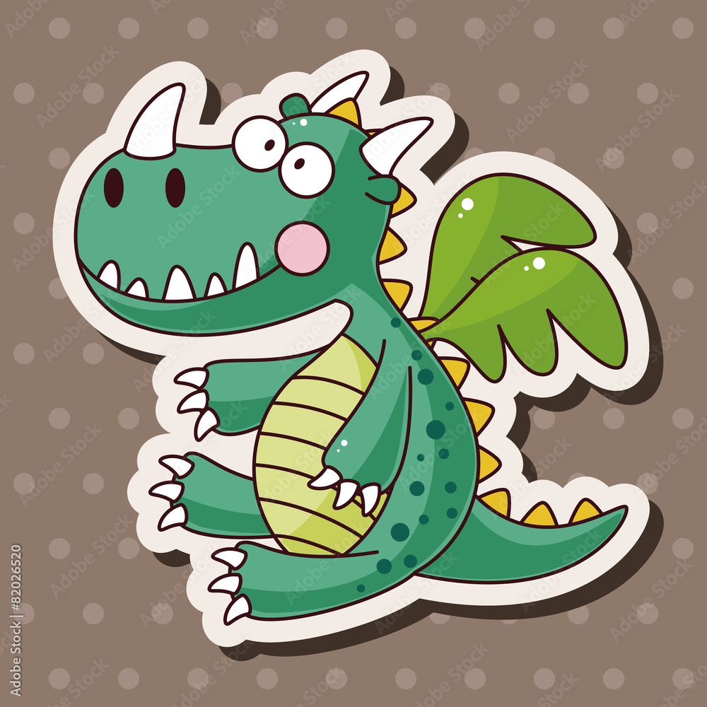 Fototapeta premium dragon theme elements vector,eps