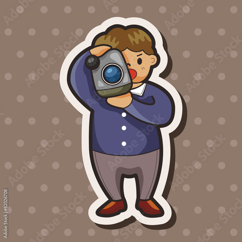 Reporter and photographer theme elements vector,eps