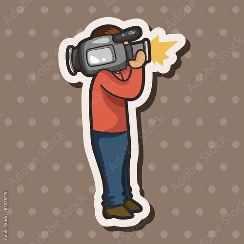 Reporter and photographer theme elements vector,eps