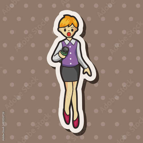 Reporter and photographer theme elements vector,eps