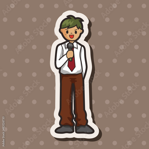 Reporter and photographer theme elements vector,eps
