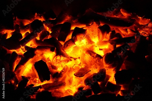 burn of charcoal