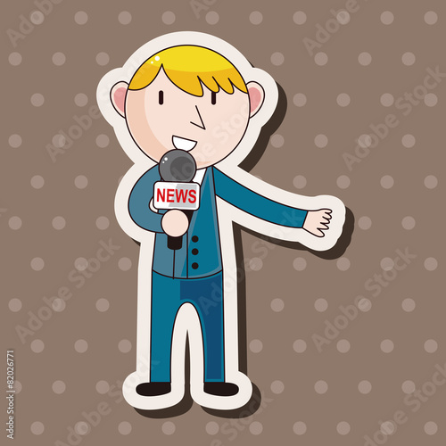 Reporter and photographer theme elements vector,eps