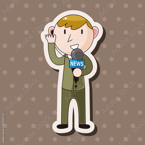 Reporter and photographer theme elements vector,eps