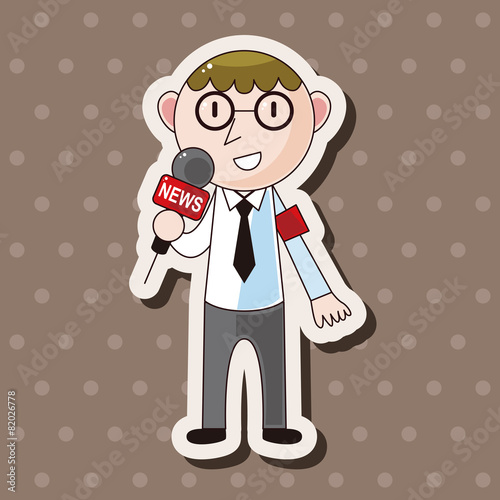 Reporter and photographer theme elements vector,eps