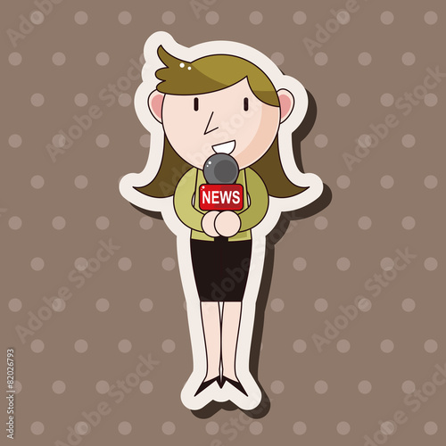 Reporter and photographer theme elements vector,eps