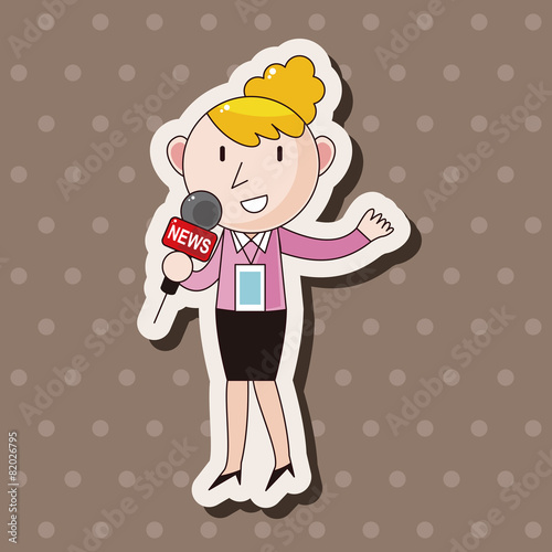 Reporter and photographer theme elements vector,eps