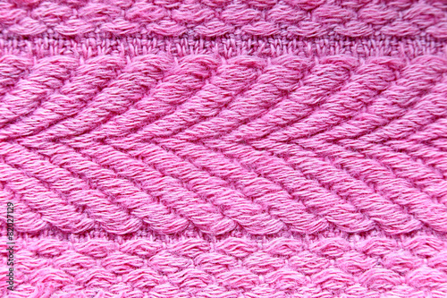 Motifs of pink towels in a macro.