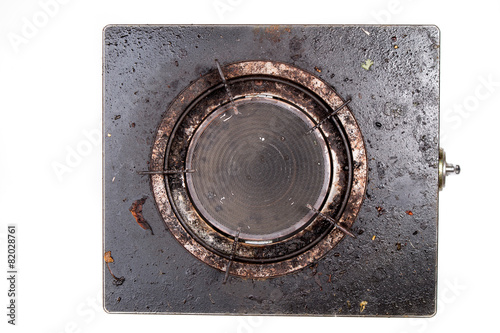 old dirty gas stove