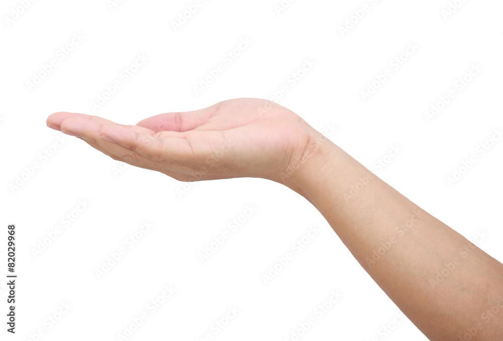 man hand sign isolated on white background.