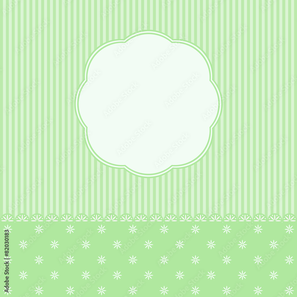 Green template of greeting card. Green template of greeting card.