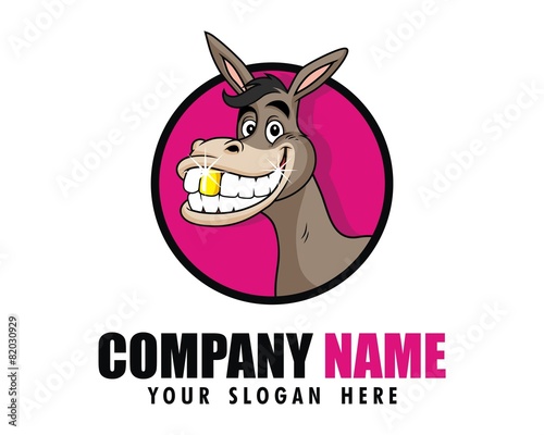 Fototapeta donkey truck pink logo image vector
