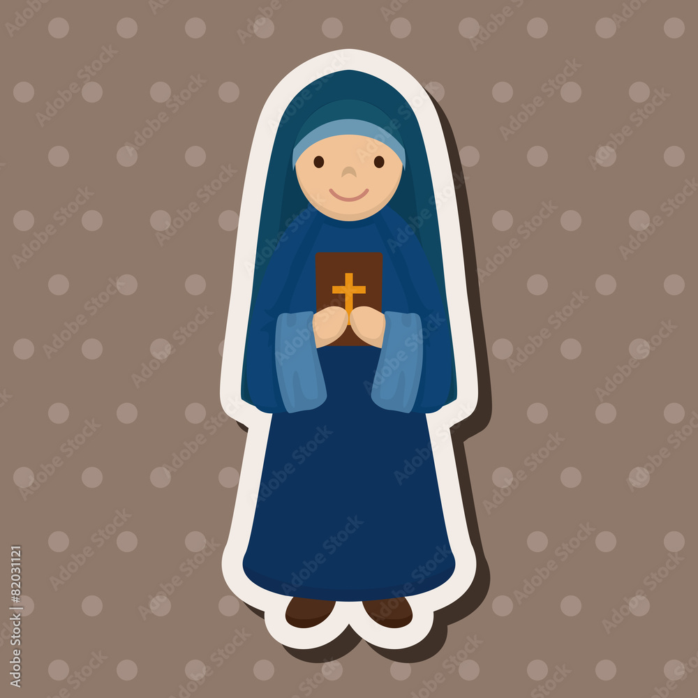 pastor and nun theme elements vector,eps pastor and nun theme elements vector,eps