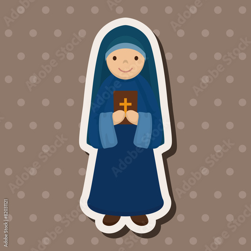 pastor and nun theme elements vector,eps
