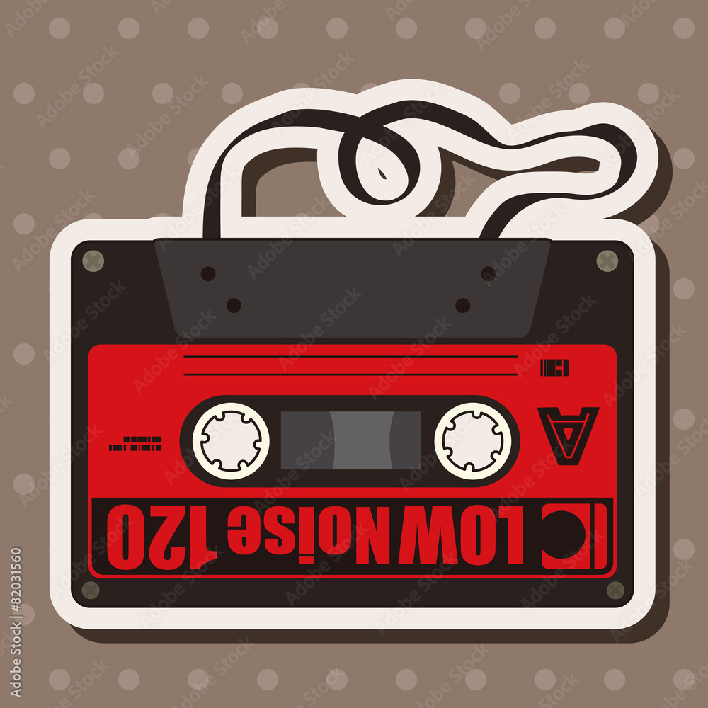 Audiotape theme elements vector,eps Audiotape theme elements vector,eps