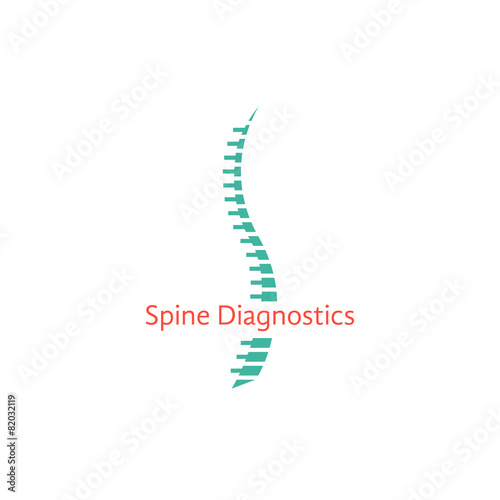 abstract spine diagnostics icon