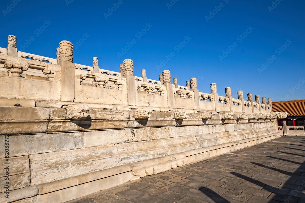 The mable fence in Forbidden City