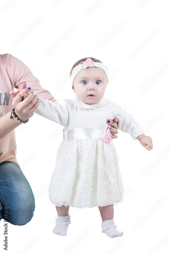 Happy laughing mother playing with Happy laughing mother playing with