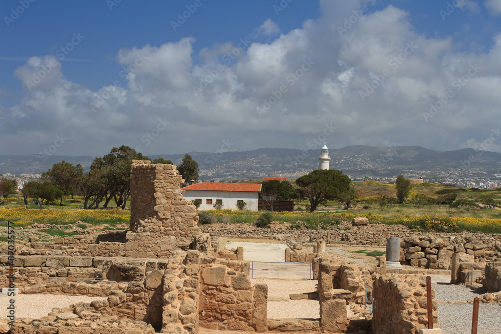 Cyprus Paphos. The ruins of the house of Dionysus. 

