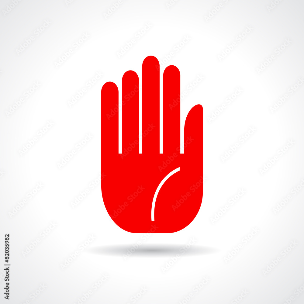 Fototapeta premium Stop hand icon