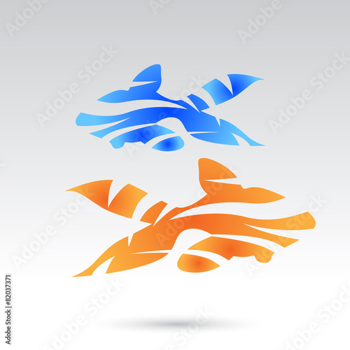 Vector colorful fish.