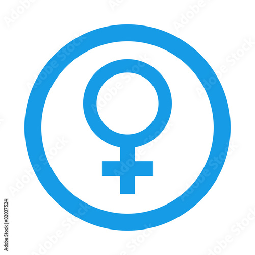 Icono redondo femenino azul