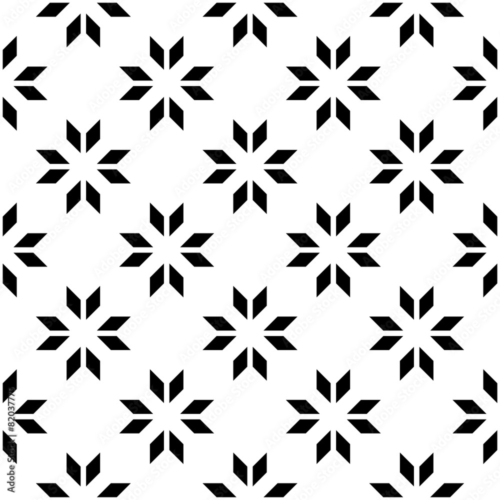 Black and white geometric seamless pattern with shevron. - obrazy, fototapety, plakaty 
