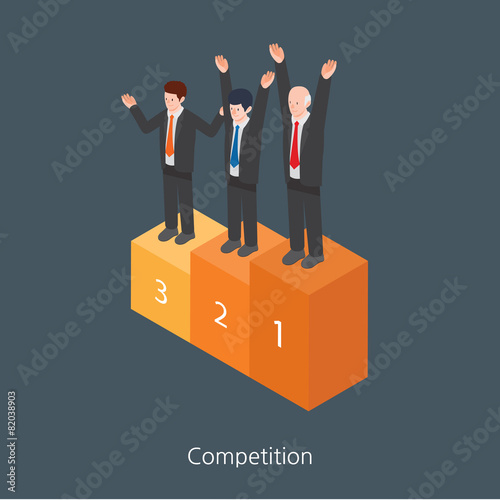 Competition concept design 3d isometric vector illustration