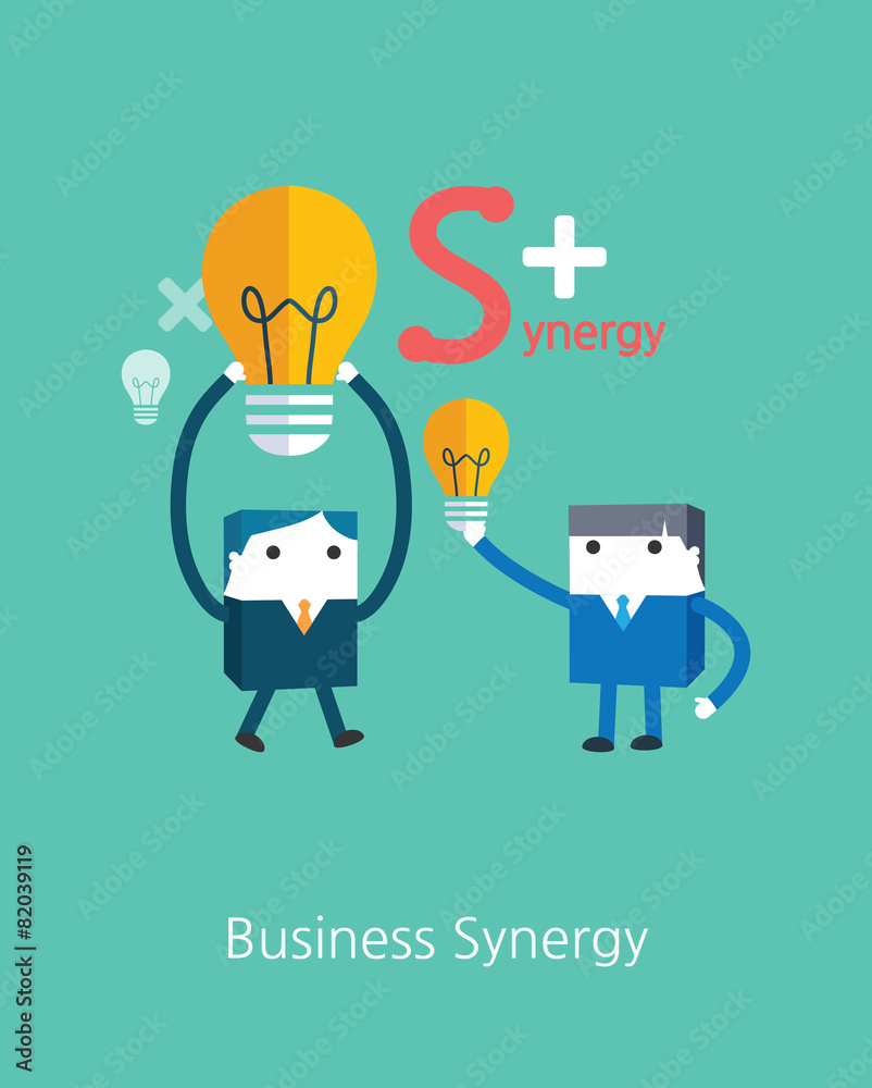 Flat Business character Series. business synergy concept Flat Business character Series. business synergy concept