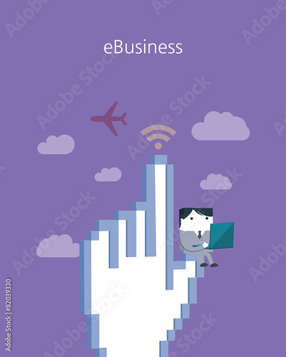 Flat Business character Series. ebusiness concept