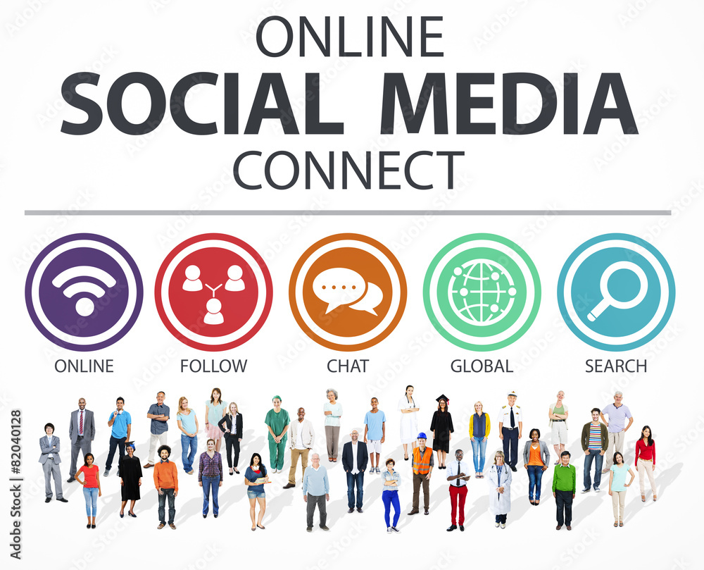 Online Social Media Connect Network Internet Concept Online Social Media Connect Network Internet Concept